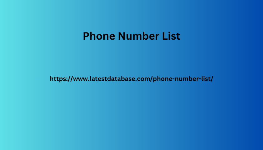 Phone Number List